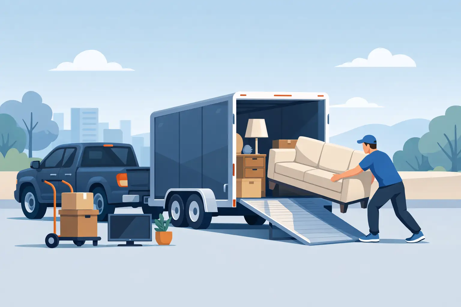 How to Move Furniture With Trailer